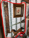 Group Lot Wall Items Inc. Vintage Painting, Saw