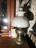Antique Kerosene or Oil Lamp w/Old Shade Nice