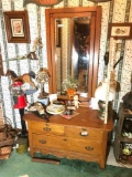 Antique Dresser w/Mirror c. 1900 Oak