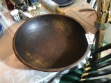 Very Large Antique Wooden Bowl - lots of character