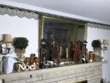 Items on Mantel Lot Not Inc. Mirror