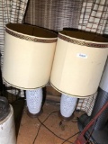 Pair of Asian Ceramic Lamps and Space Heater
