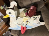 Vintage Wooden Duck Rocking Baby Toy