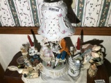 Items on Table Inc. Mid Century Kitsch Lamp