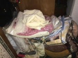 Large Lot Imported Quilts, old Afghans, etc lot