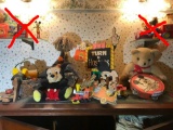 Group Lot Mickey Items on Cabinet