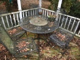 Vintage Metal Patio Table and Chairs Set