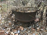 Large Antique Cauldron Pot on Stand Cast Iron