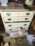 Vintage White Painted Wooden Dresser