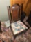 Wooden Chair, Stool and Magazine Rack Lot