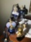 Group Lot Perfume Bottles w/Puffers Nice