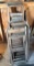 Stack of Wooden Folding Chairs, Ladder