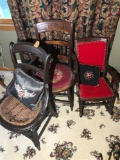 Group Lot of 3 Antique Chairs - Smaller Size