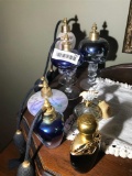 Group Lot Perfume Bottles w/Puffers Nice