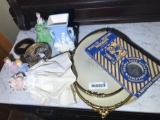 Group Lot Misc Vintage Items, Jewelry, Mirror
