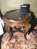 Elaborate Victorian Style Bedside Table w/Tray Top