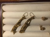 2 Pairs 14k Gold Earrings 11.7 Grams