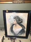 Antique Naval Academy Navy Girl Lithograph in Fame