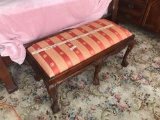 Vintage Wooden Vanity or Dressing Bench Nice