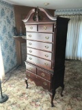 Vintage Chest on Chest Colonial Style Dresser