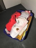 Tote Loaded with Antique & Vintage Linens Lot