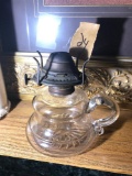 Antique Kerosene or Oil Lamp w/Applied Handle