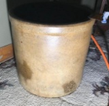 Antique Dark Colored Stoneware Crock