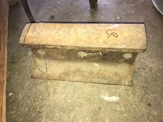 Section of Train Railroad Rail Track Anvil