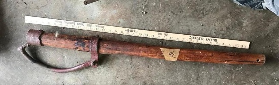 Large Antique Log Roller Hook tool