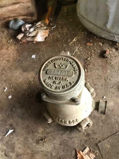 Vintage Brass Worthington-Gamon Water Meter Gal.