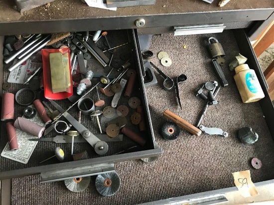 3 Drawers Vintage Machine Shop Tools, Parts etc