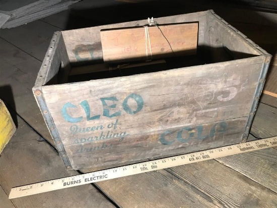 Rare Columbus Ohio Cleo Cola 5c Pop Crate Box