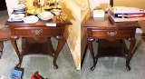 Pair Nicer Lamp or End Tables by Hickory Chair Co