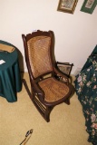 C. 1900 Cane Bottom/Back Wooden Rocking Chair