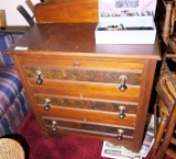 Antique c. 1900 Dresser with Fancy Pulls Nice