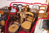 Group Lot of 10 Antique Chairs Various Style