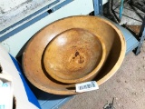 2 Antique Wooden Bowls