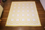 Large Old Antique Hand Stitched Quilt 1942 w/ID