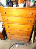 Vintage Maple Cabinet and Contents Lot