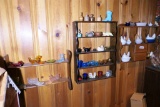 Assorted Collectible Glass on Wall Hen on Nest etc