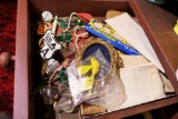 Drawer Lot Assorted Vintage Items, Patch, Button etc