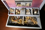 Box of Vintage Costume Jewelry Inc. Silver Wings
