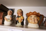 3 Royal Doulton Toby Jugs Mugs Characters