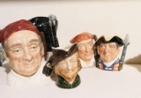 5 Royal Doulton Toby Jugs Mugs Characters