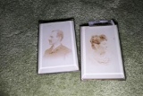 2 Unusual c. 1890 Columbus Ohio Milk Glass Photos