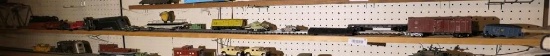 1 Shelf Lot Model HO Railroad Engine Bridge etc