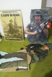 Metal Vietnam Recruiting Sign + Life Sized Stand ups