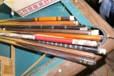 Large Group of  Vintage Pool Cue Sticks