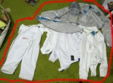 Lot Multiple Sets of Fencing Sabre Clothing Metal