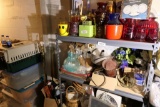 Huge Wall Lot Assorted Housewares, Glass, Vintage